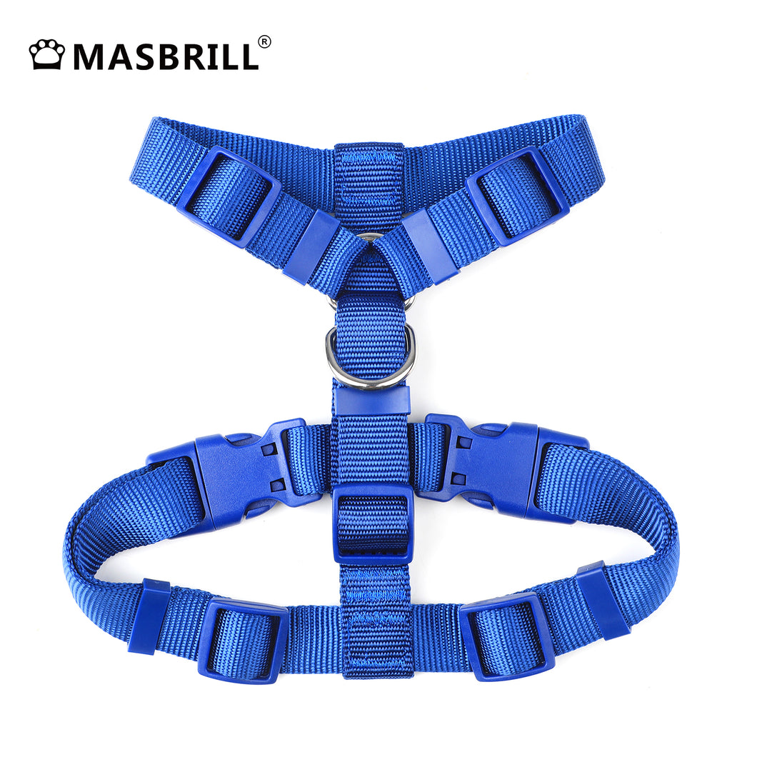 MASBRILL No Pull Dog Harness Soft Basic Nylon Adjustable Dog Vest Easy Walking Harness