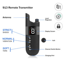 Load image into Gallery viewer, MASBRILL Dog Shock Collar with Remote Rechargeable Shock Collar for Medium Large Dogs, Electronic Training Collar Waterproof Shock Collar with 3 Training Modes Up to 1000ft
