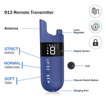 Load image into Gallery viewer, MASBRILL Dog Shock Collar with Remote Rechargeable Shock Collar for Medium Large Dogs, Electronic Training Collar Waterproof Shock Collar with 3 Training Modes Up to 1000ft
