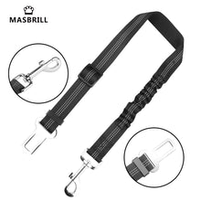 Load image into Gallery viewer, MASBRILL Dog Car Seat Belt, Retractable Dog Car Seatbelts, Adjustable Pet Seat Belt for Vehicle, Nylon Pet Safety Seat Belts Heavy Duty &amp; Elastic &amp; Durable Car Harness for Dogs
