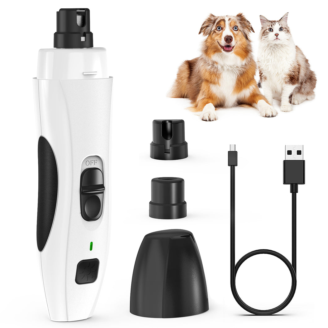 MASBRILL Dog Nail Grinder Upgraded - Professional 2-Speed Electric Rechargeable Pet Nail Trimmer Painless Paws Grooming & Smoothing for Small Medium Large Dogs & Cats