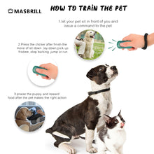 Load image into Gallery viewer, MASBRILL Dog Clicker for Training, Dog Training Clicker with Wrist Strap,Lightweight Easy to Use, Pet Training Clicker for Cats Puppy Bird Horse Behavioral Training-2 Pack
