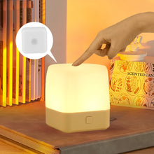 Load image into Gallery viewer, MASBRILL Touch Sensor Night Light, Bedside Lamp Warm Light and White Light 2 in 1, Dimmable Kindergarten Night Light, Rechargeable Bedside Mini Table Lamps
