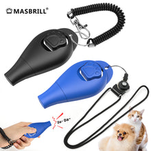 Load image into Gallery viewer, MASBRILL Dog Clickers for Training and Dog Whistle 2 in 1 with Wrist Strap-Puppy Training Clickers Pet Training Clicker for Cats Birds Horses-2Pcs
