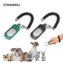 Load image into Gallery viewer, MASBRILL Dog Clicker for Training, Dog Training Clicker with Wrist Strap,Lightweight Easy to Use, Pet Training Clicker for Cats Puppy Bird Horse Behavioral Training-2 Pack
