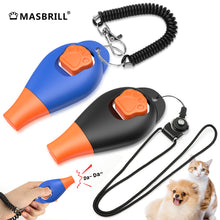 Load image into Gallery viewer, MASBRILL Dog Clickers for Training and Dog Whistle 2 in 1 with Wrist Strap-Puppy Training Clickers Pet Training Clicker for Cats Birds Horses-2Pcs
